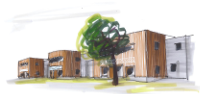 Relookage des entrées d’un bâtiment d’environ 5100 m² à Cormeilles en Parisis
